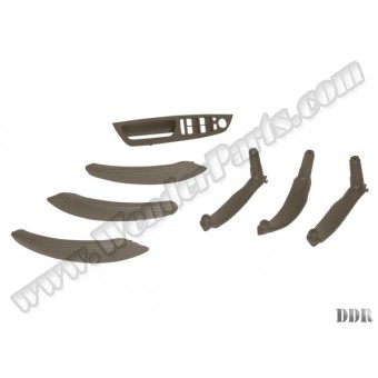 Kapı Tutamak Seti X5:E70+LCI X6:E71 Ön&Arka; Bej Deri Kaplamalı